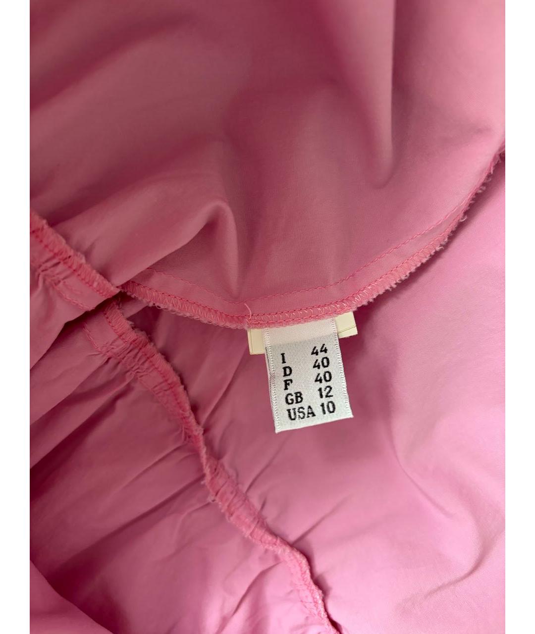 BOUTIQUE MOSCHINO Розовое хлопко-эластановое повседневное платье, фото 4