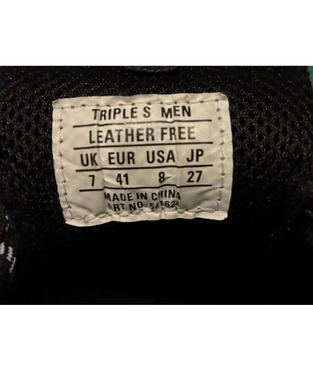 BALENCIAGA Черные текстильные низкие кроссовки / кеды, фото 7