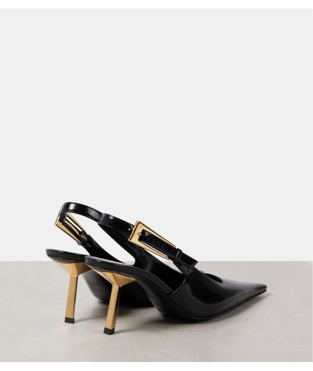 SAINT LAURENT Черные кожаные туфли, фото 2