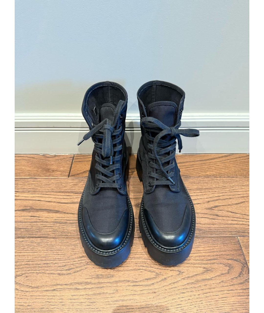 CELINE Черные текстильные ботинки, фото 5