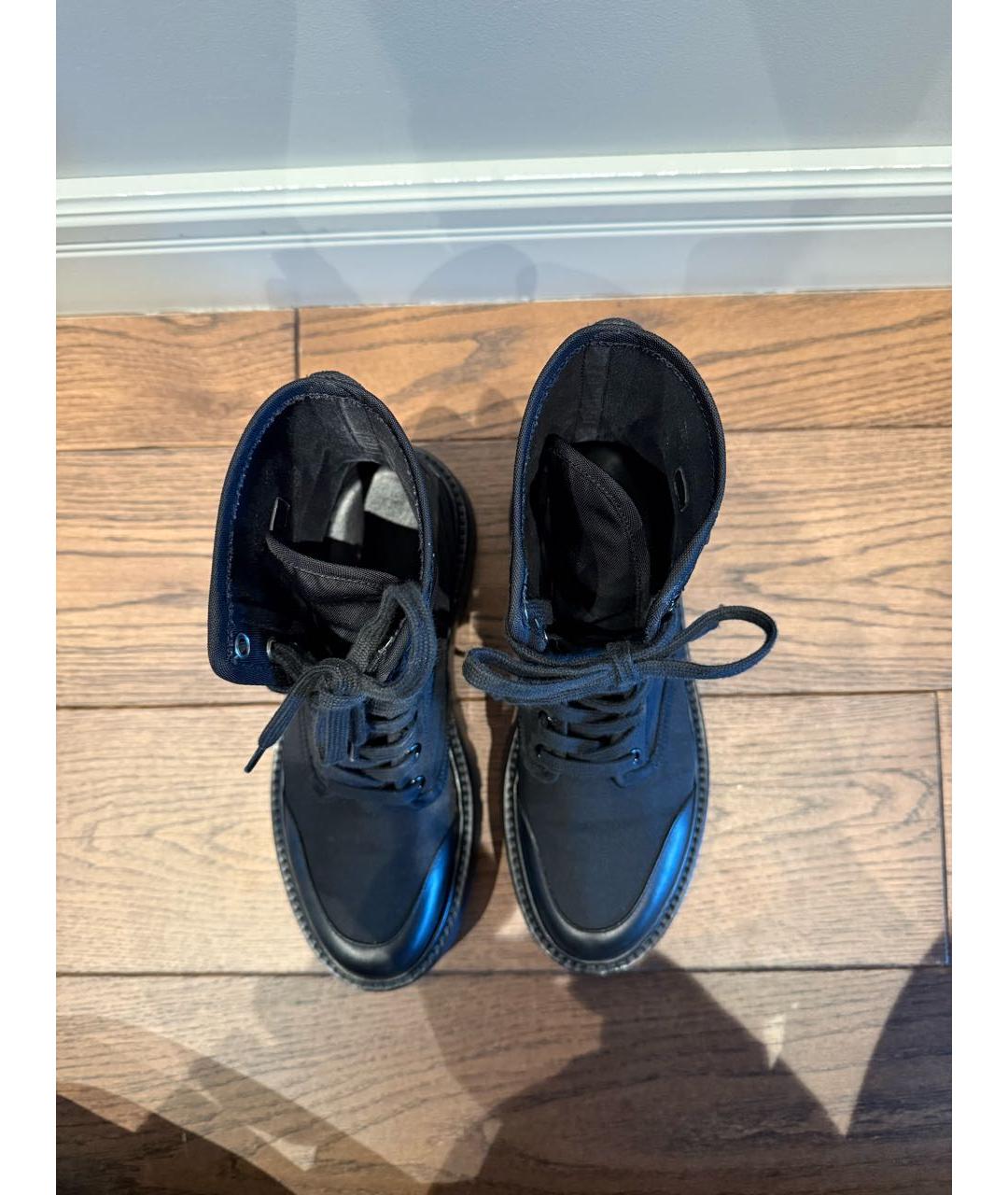 CELINE Черные текстильные ботинки, фото 3