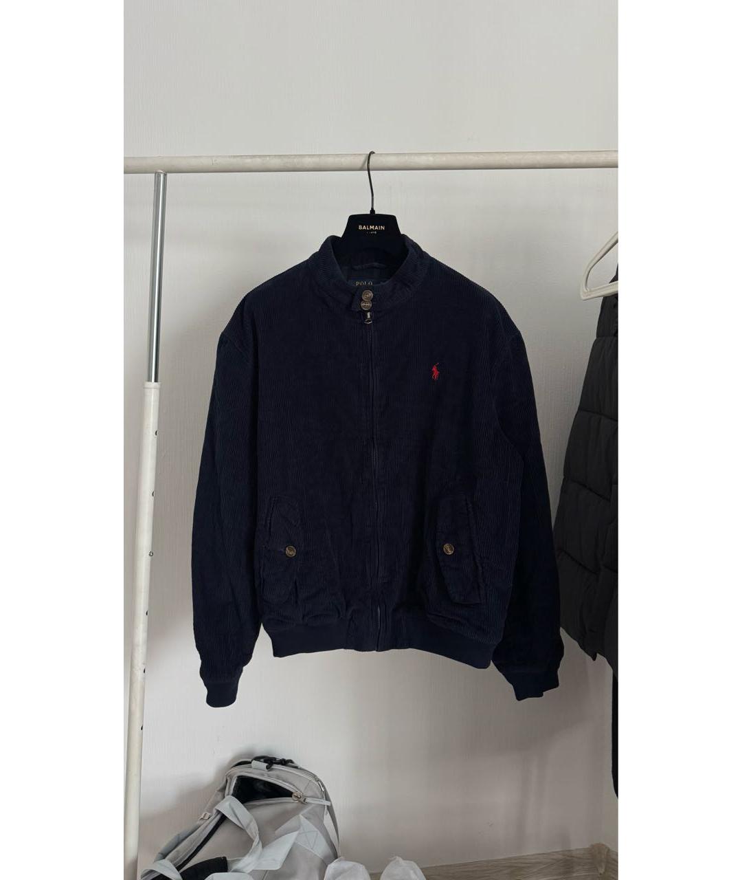 POLO RALPH LAUREN Темно-синяя хлопковая куртка, фото 4