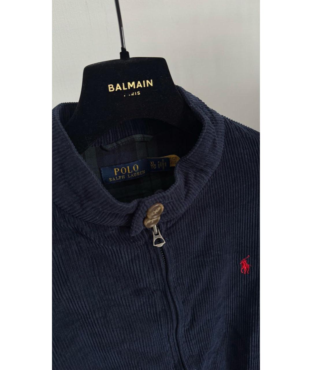 POLO RALPH LAUREN Темно-синяя хлопковая куртка, фото 5