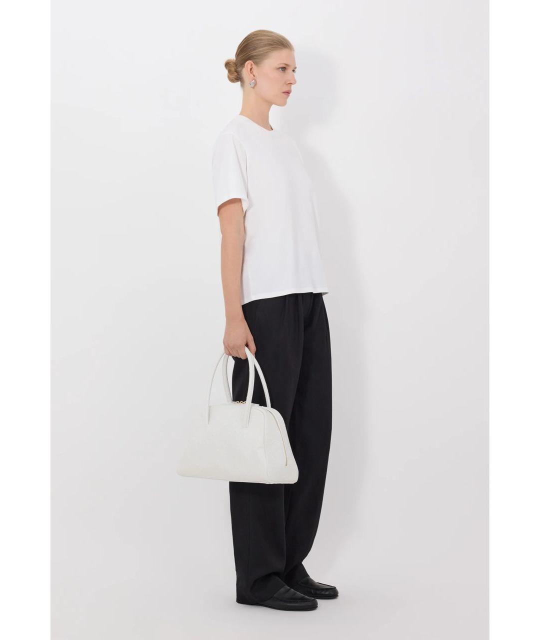 LOULOU DE SAISON Белая хлопковая футболка, фото 3