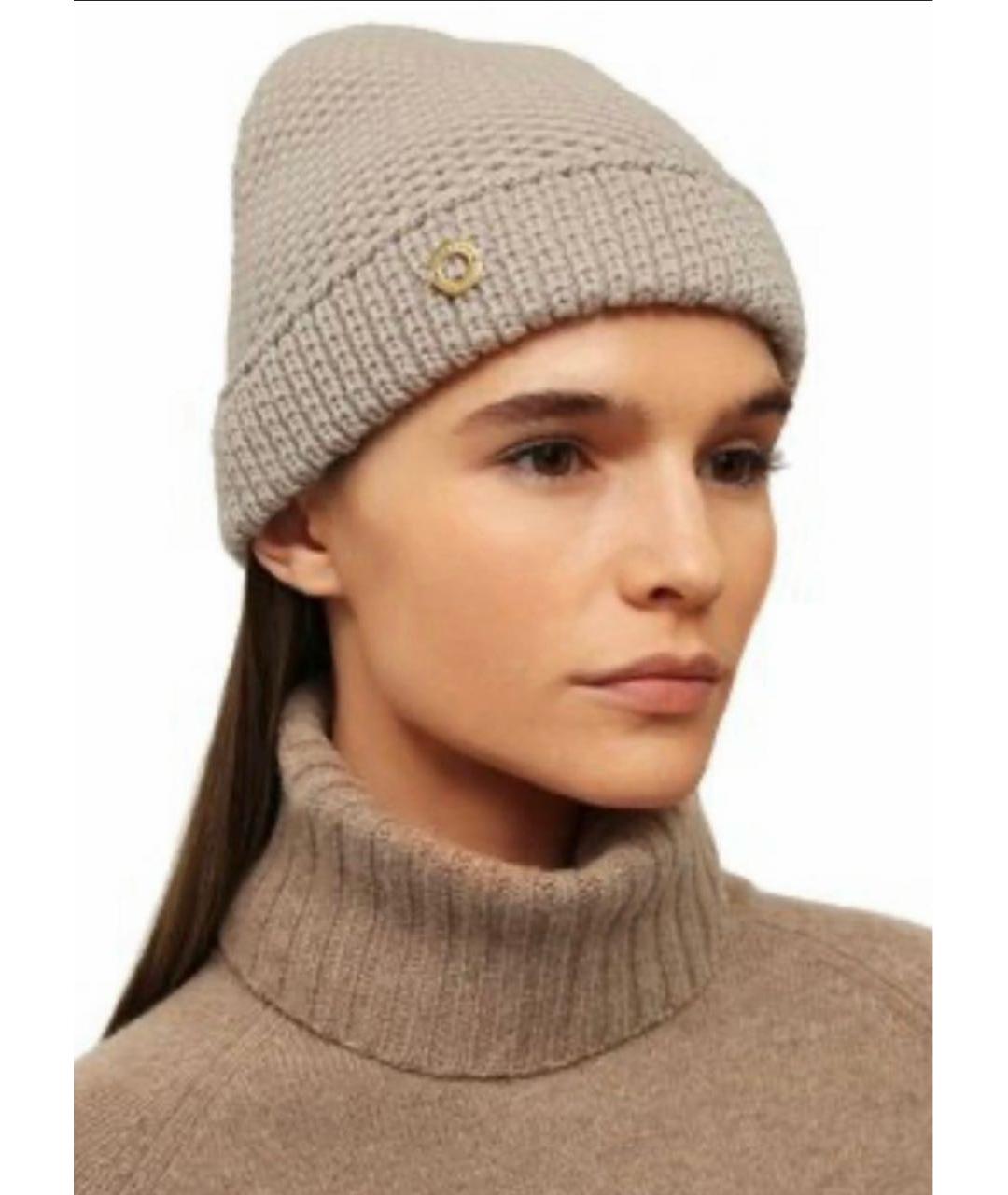 LORO PIANA Серая кашемировая шапка, фото 5
