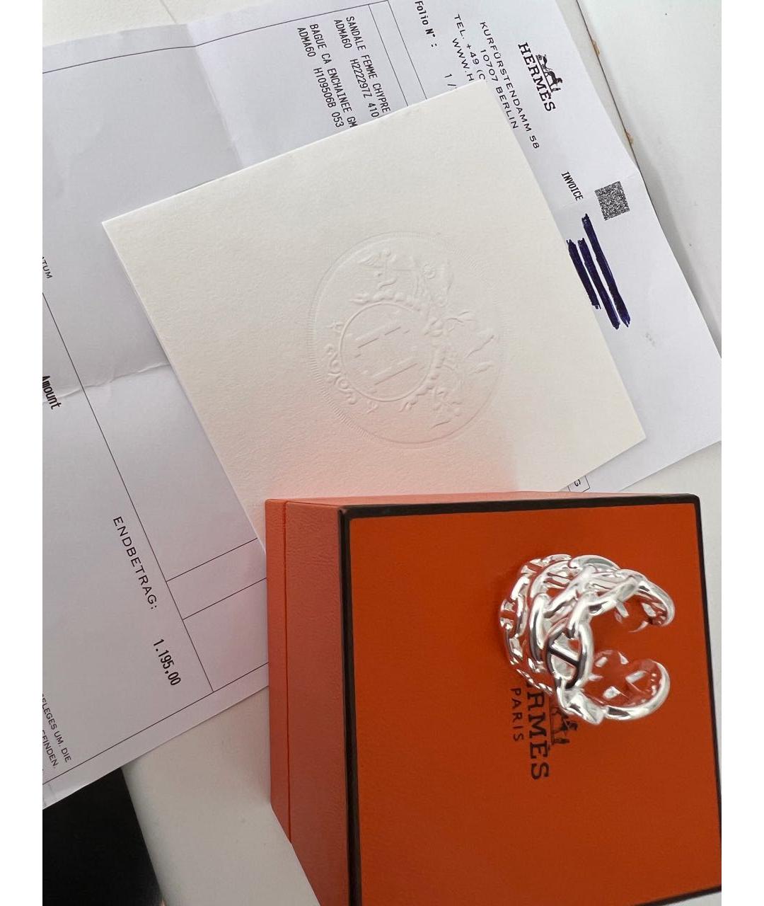 HERMES Серебряное серебряное кольцо, фото 2