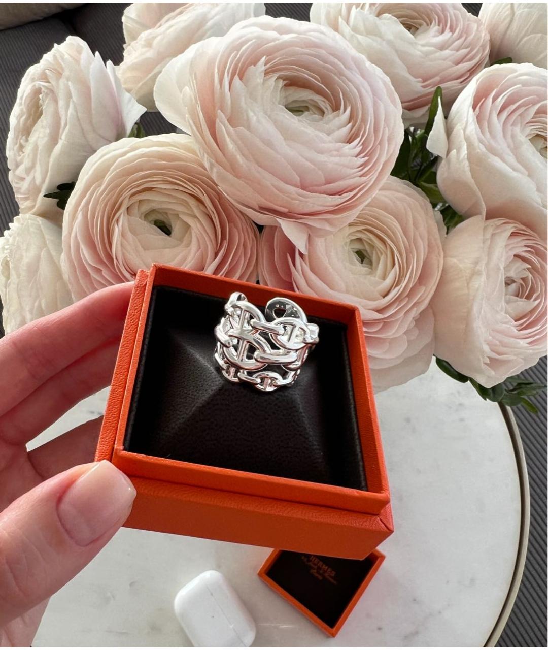 HERMES Серебряное серебряное кольцо, фото 4