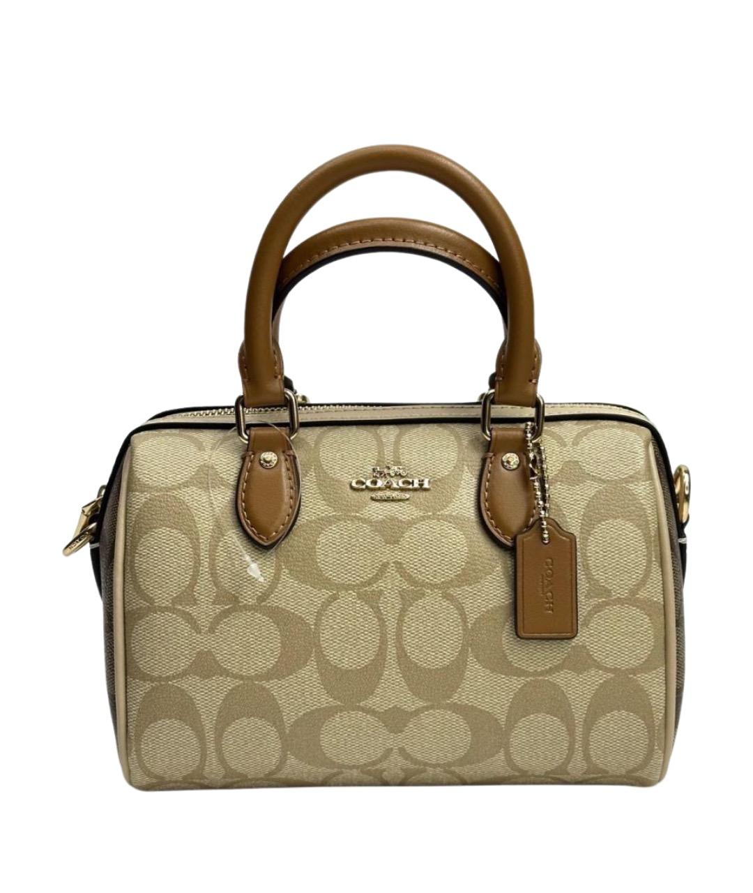COACH Бежевая сумка с короткими ручками, фото 1