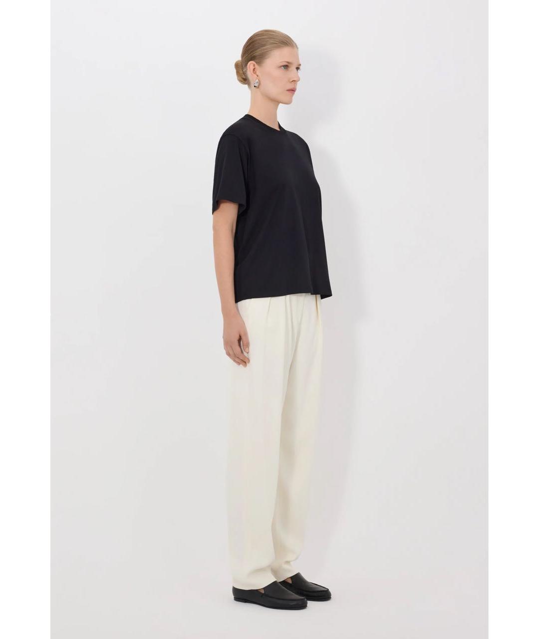 LOULOU DE SAISON Черная хлопковая футболка, фото 4