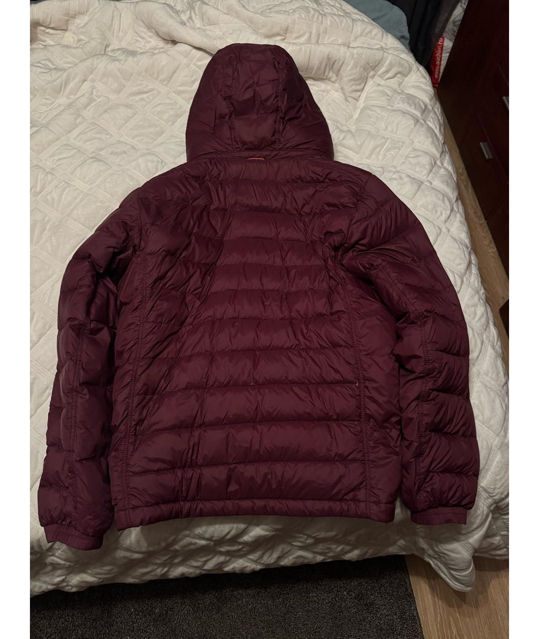 HUGO BOSS Бордовый полиэстеровый пуховик, фото 4