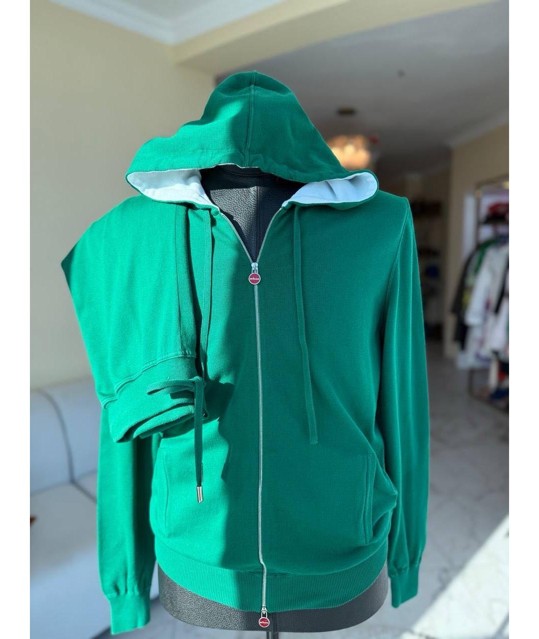 KITON Зеленый хлопковый спортивный костюм, фото 9