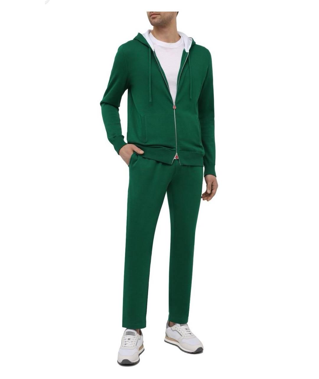 KITON Зеленый хлопковый спортивный костюм, фото 7