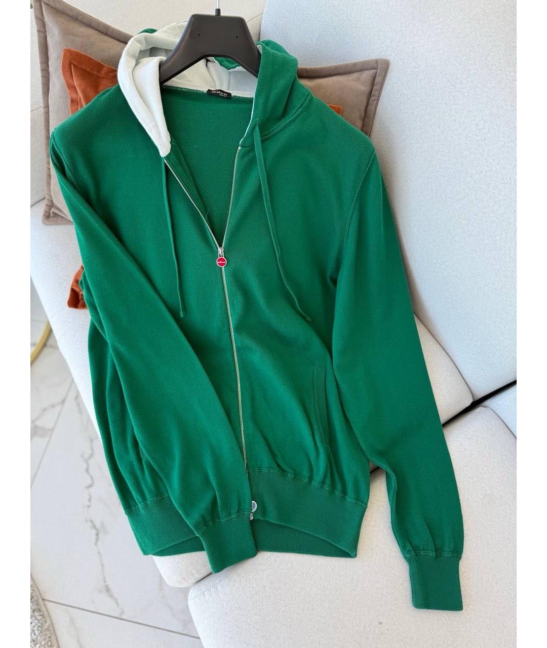 KITON Зеленый хлопковый спортивный костюм, фото 4