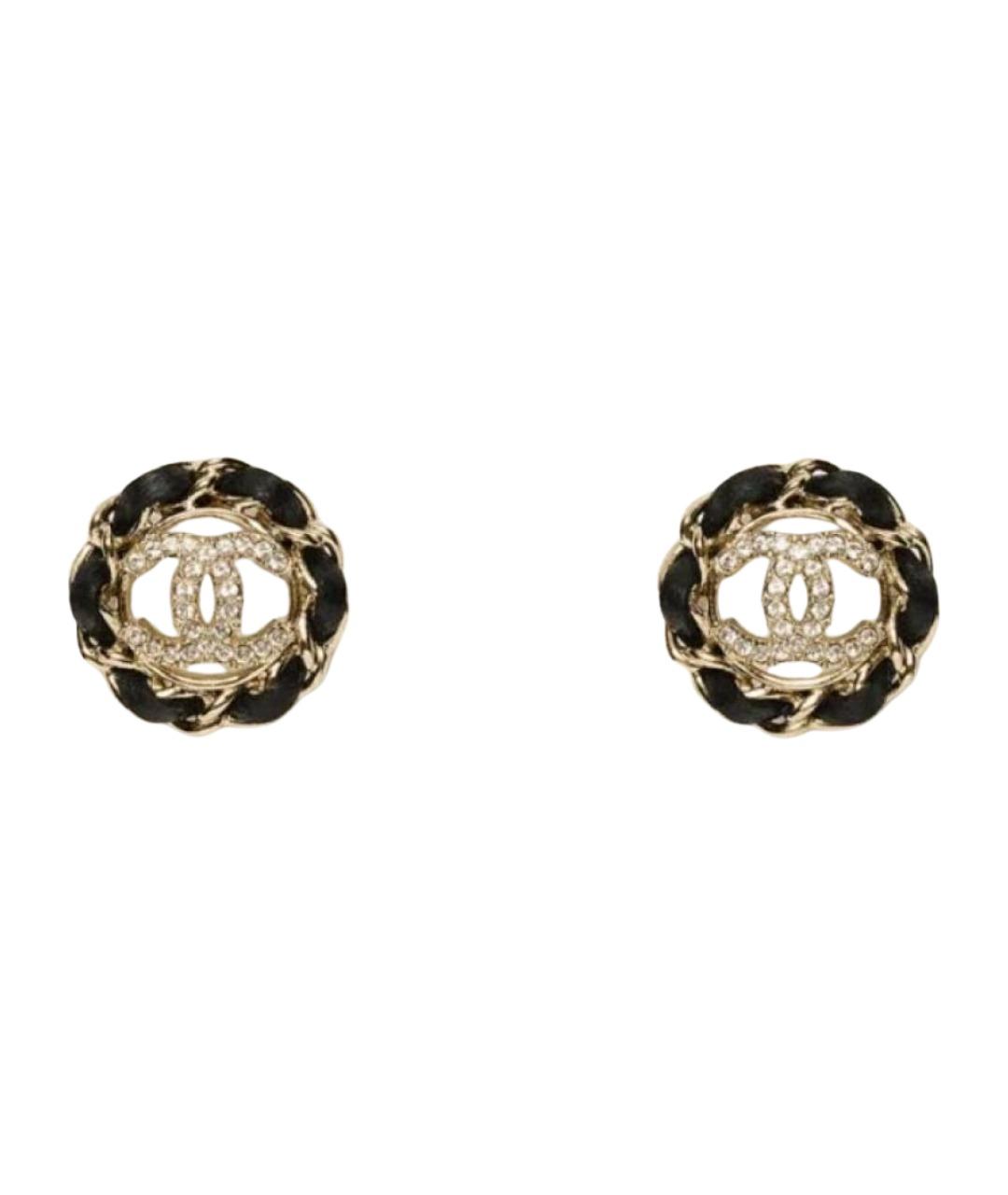 CHANEL Золотые металлические серьги, фото 1