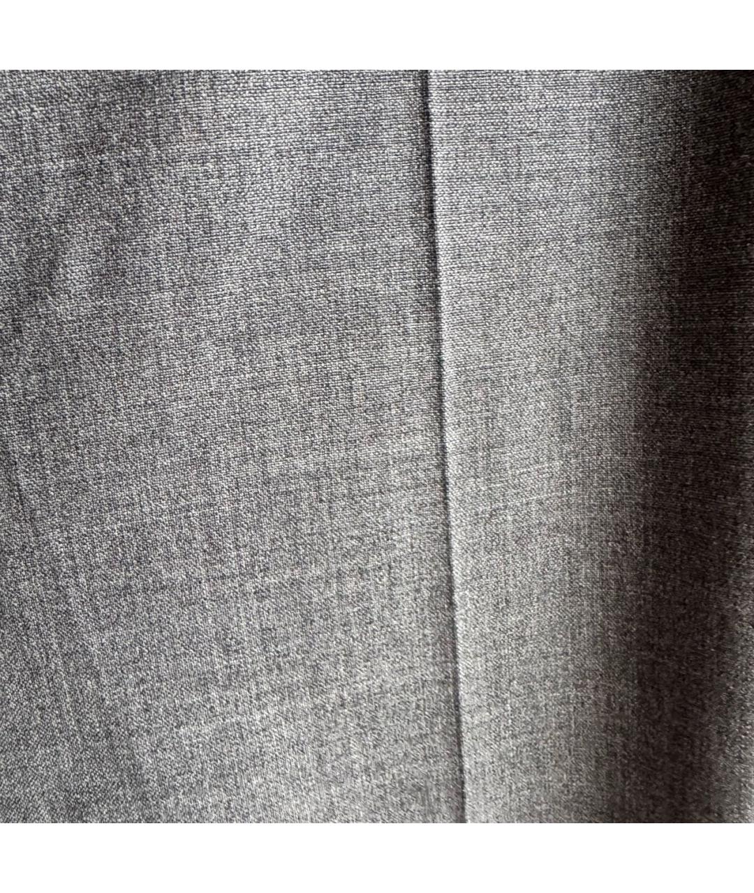 BRUNELLO CUCINELLI Серые шерстяные брюки узкие, фото 4