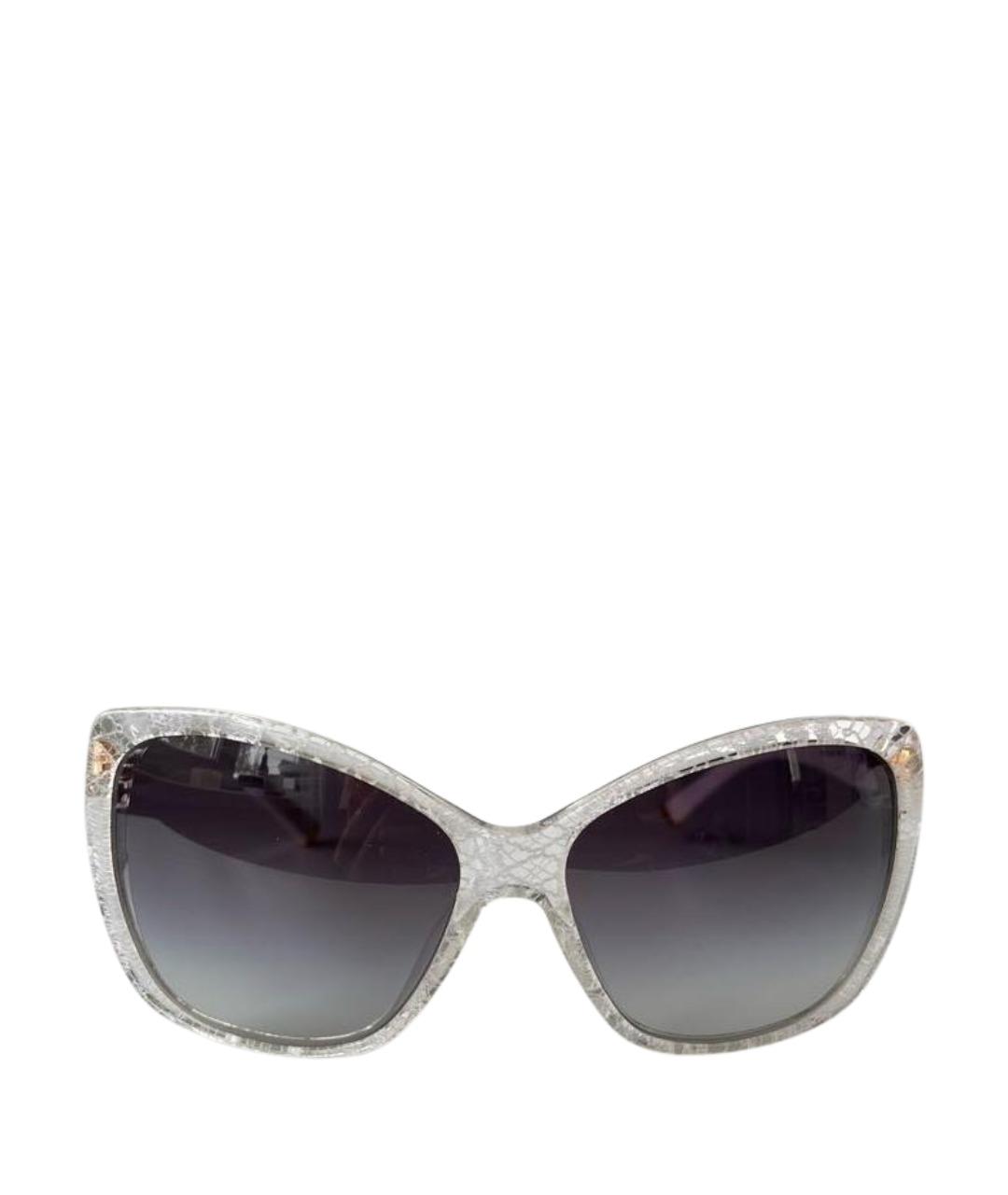 DOLCE&GABBANA Белые пластиковые солнцезащитные очки, фото 10