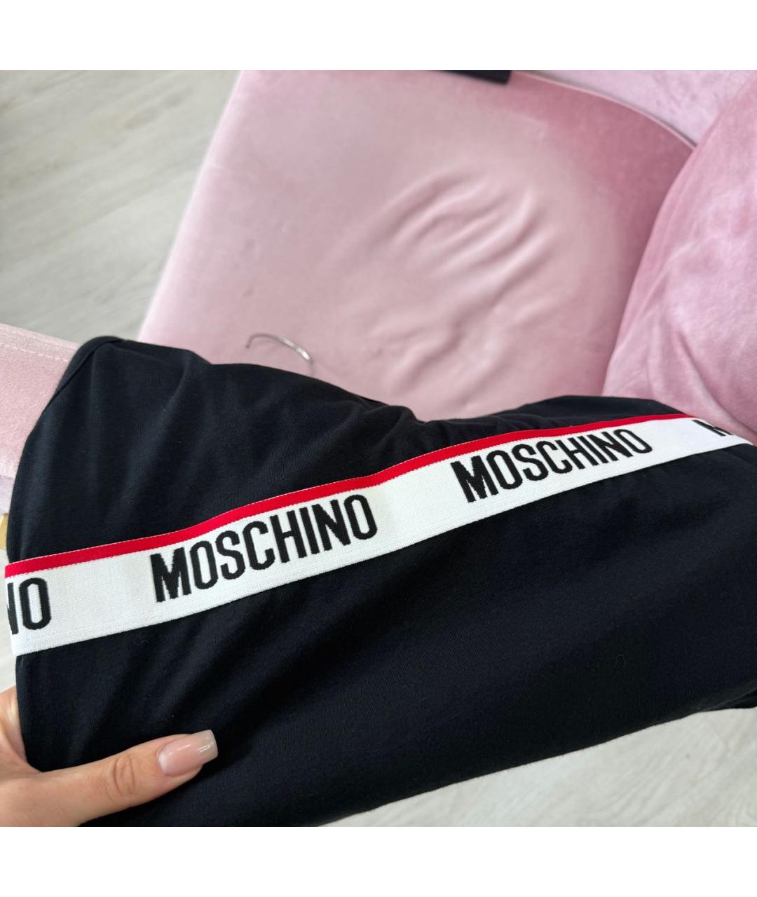 MOSCHINO Черная хлопковая майка, фото 4