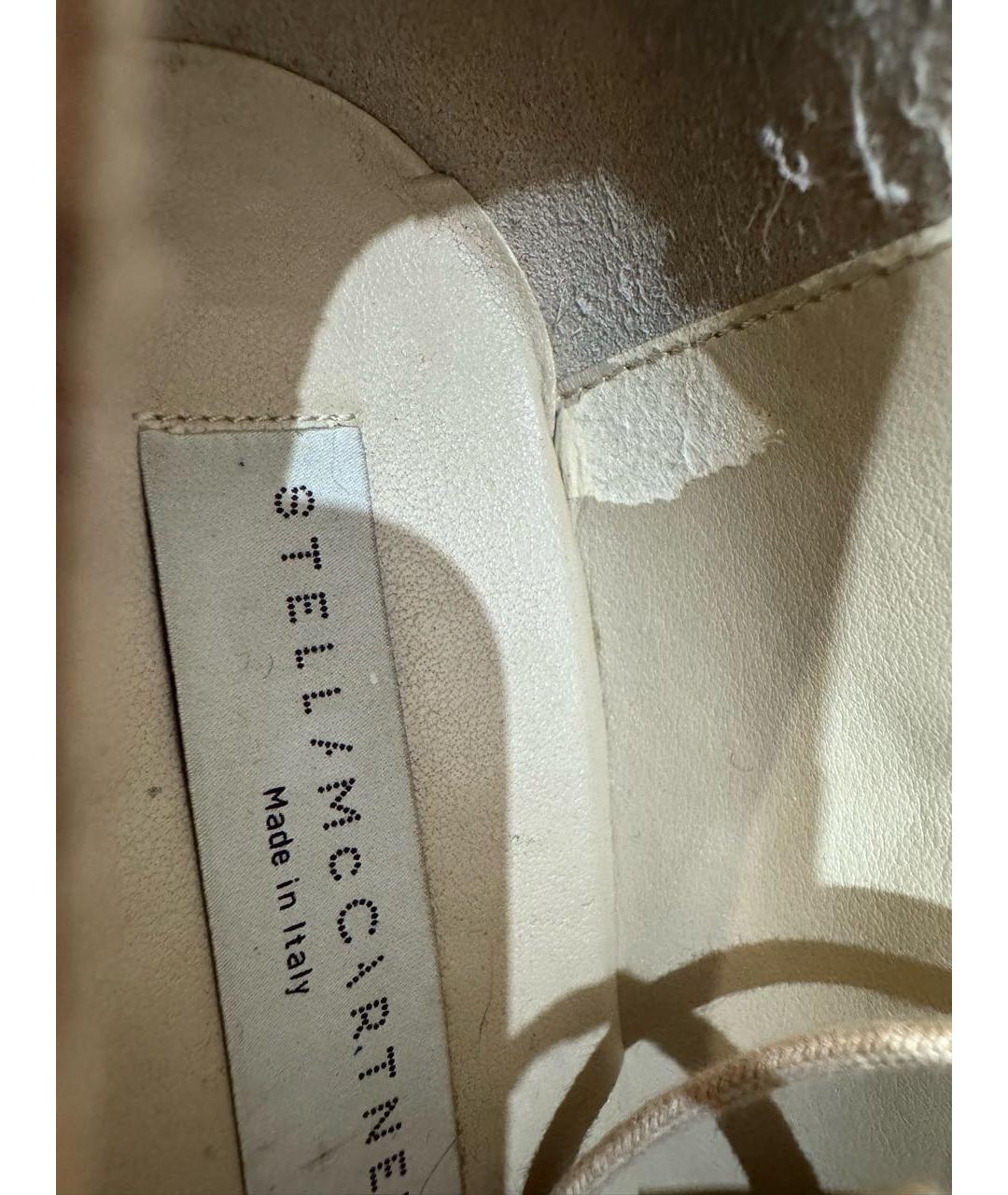 STELLA MCCARTNEY Бежевые кожаные брогги и оксфорды, фото 4