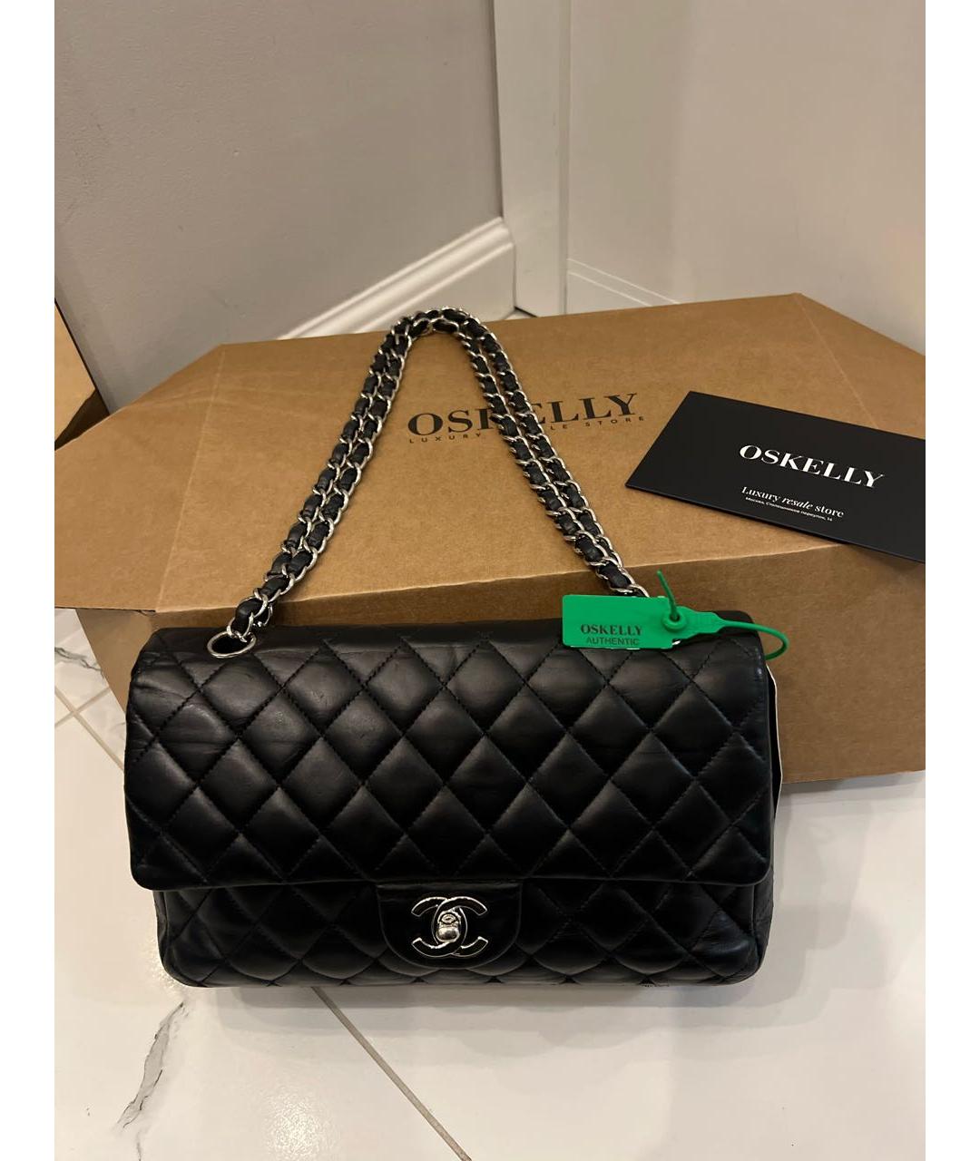 CHANEL Черная кожаная сумка через плечо, фото 8