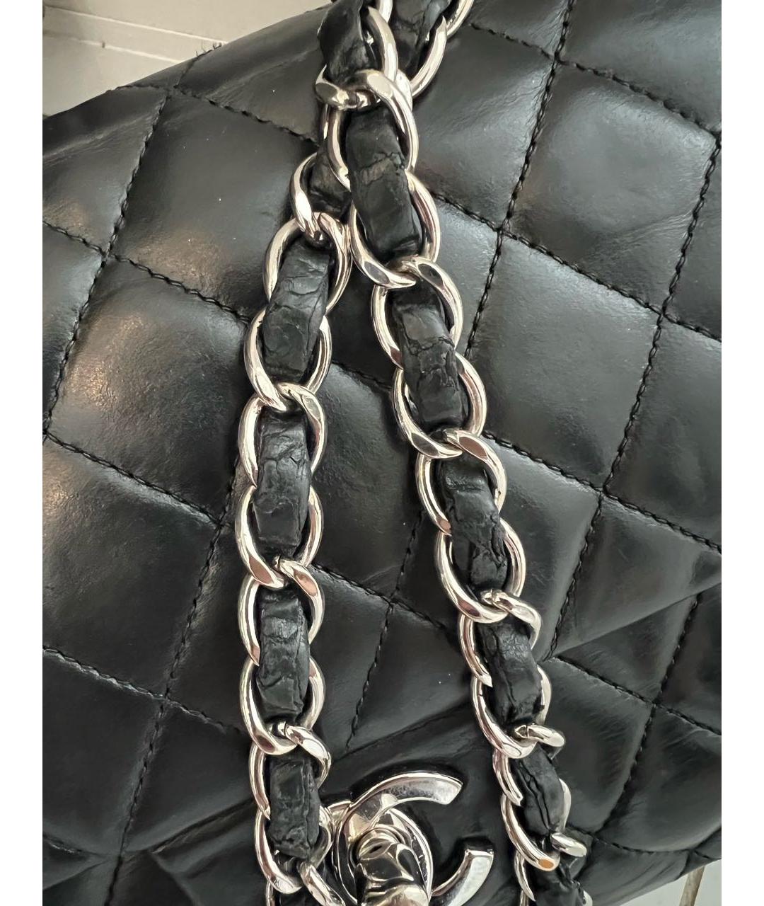 CHANEL Черная кожаная сумка через плечо, фото 4