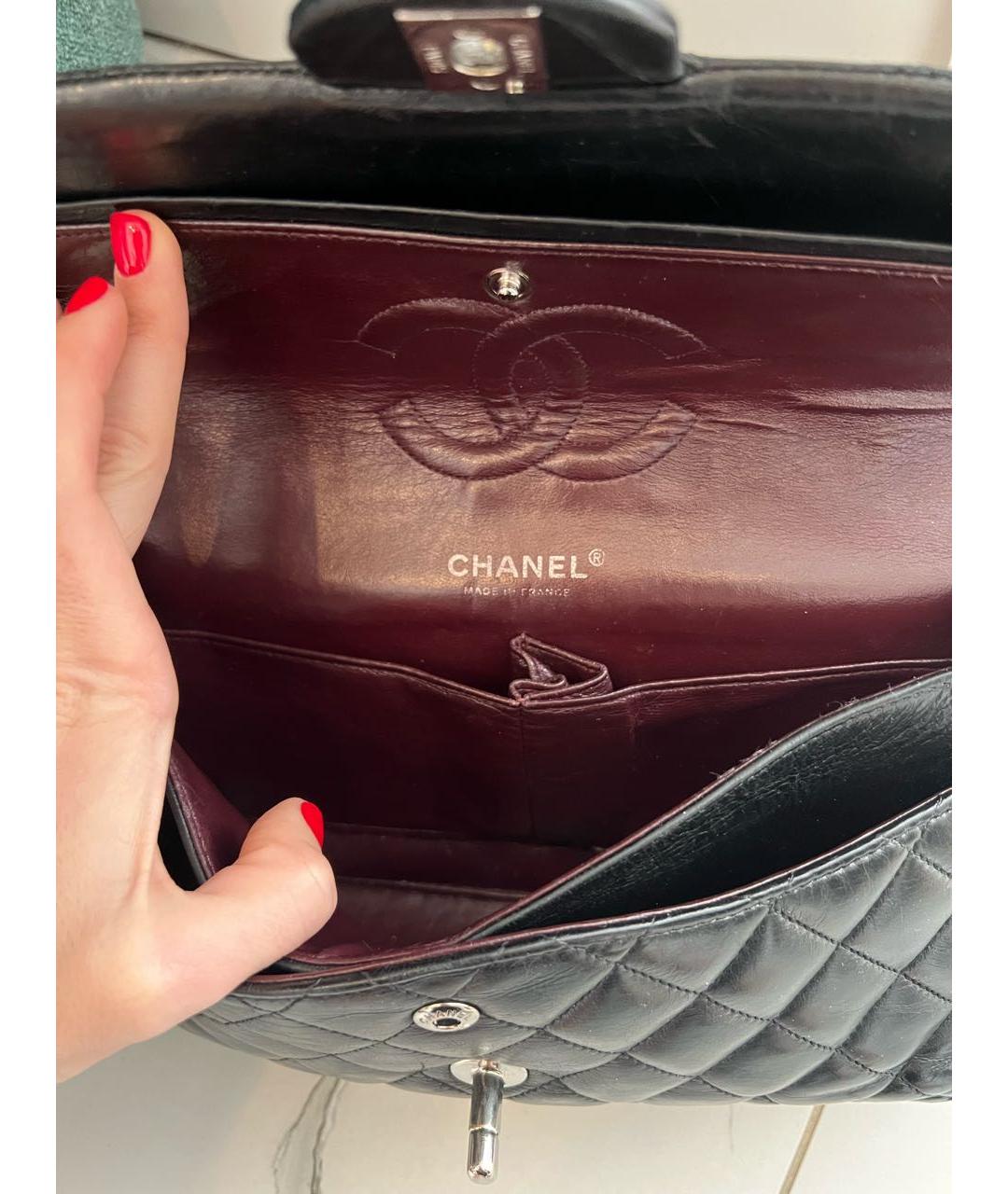 CHANEL Черная кожаная сумка через плечо, фото 3