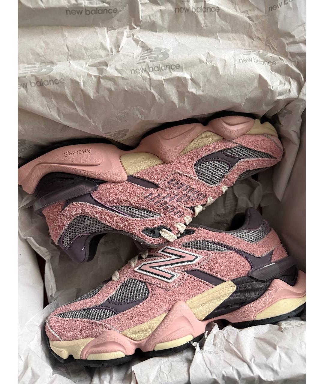 NEW BALANCE Розовые замшевые кроссовки, фото 2