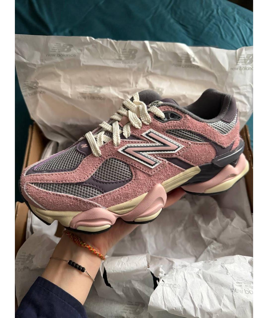 NEW BALANCE Розовые замшевые кроссовки, фото 3