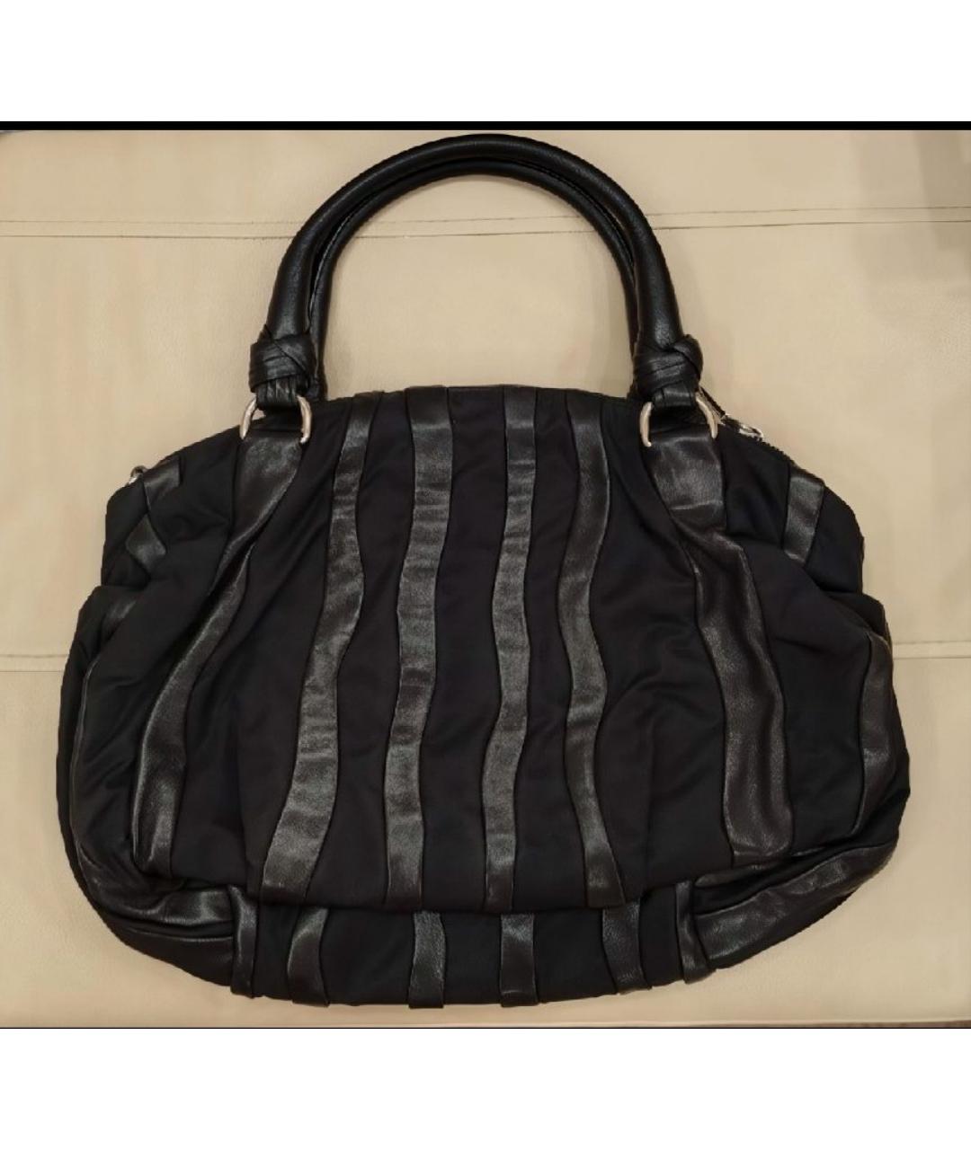 PRADA Черная кожаная сумка тоут, фото 3