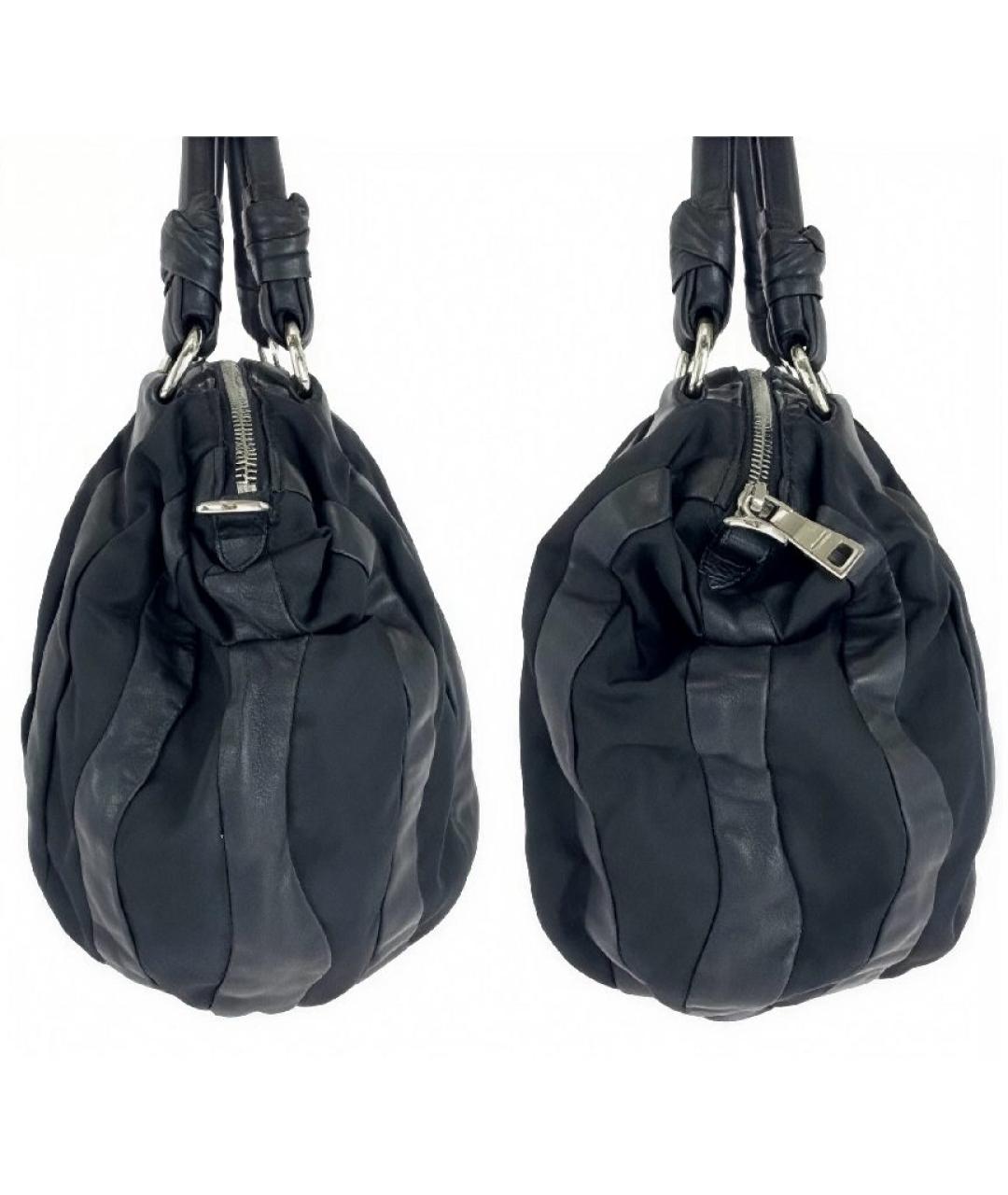 PRADA Черная кожаная сумка тоут, фото 2