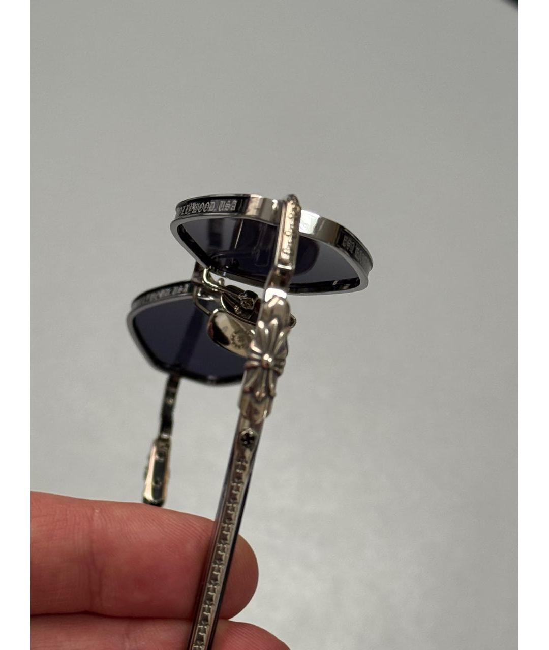 CHROME HEARTS Серебряные металлические солнцезащитные очки, фото 5
