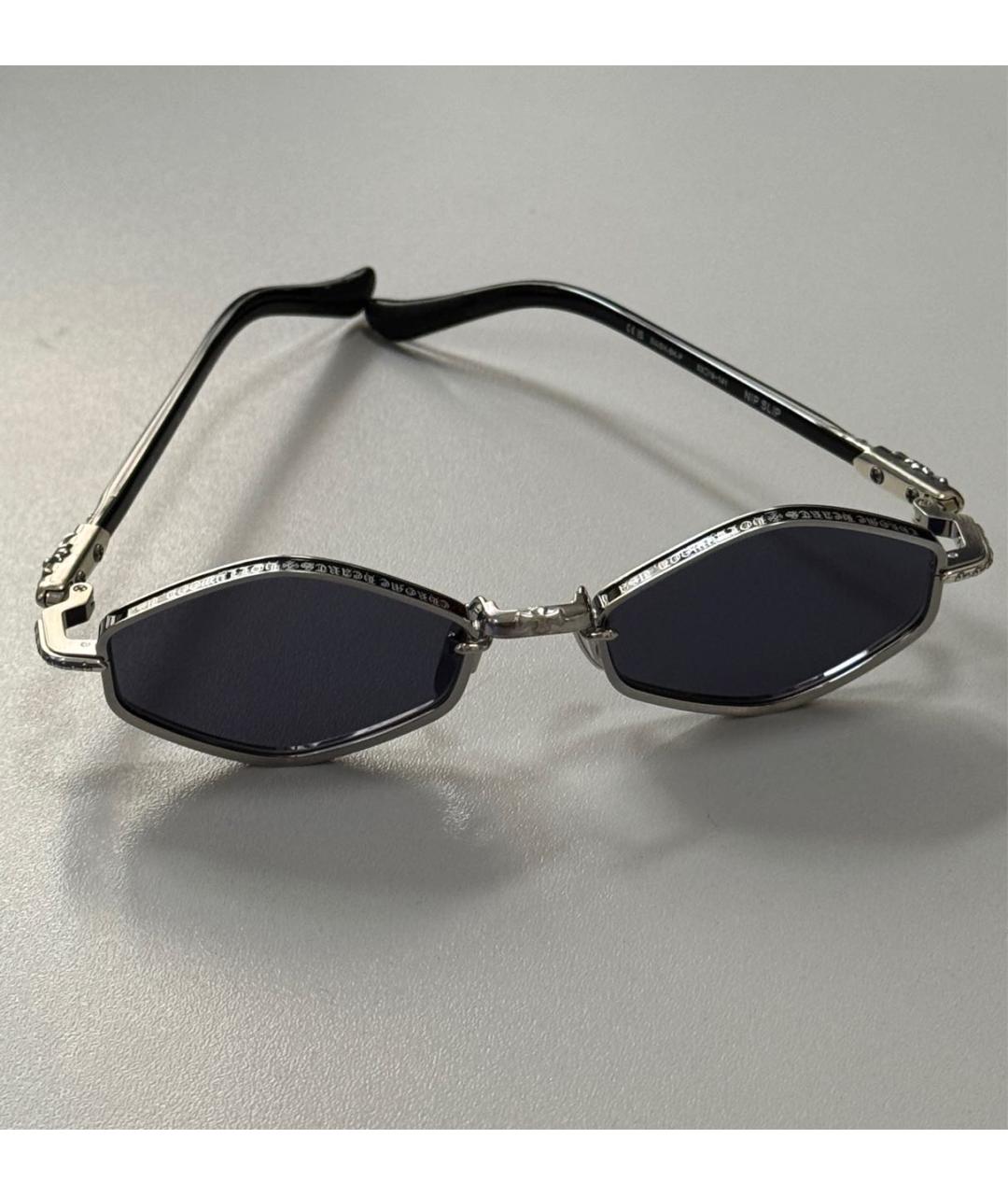 CHROME HEARTS Серебряные металлические солнцезащитные очки, фото 2
