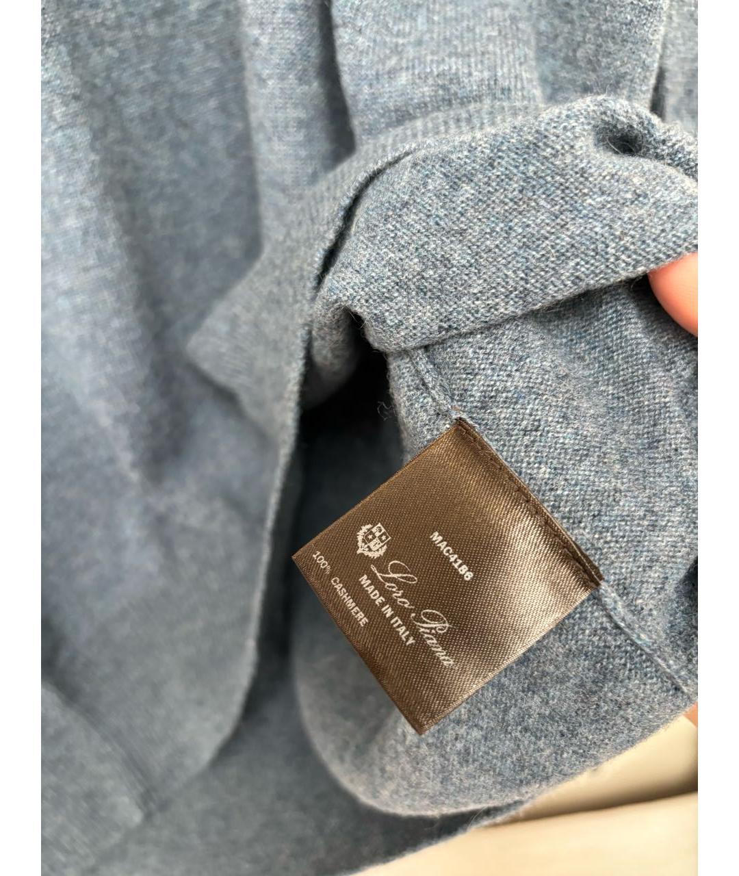 LORO PIANA Синий кашемировый джемпер / свитер, фото 5