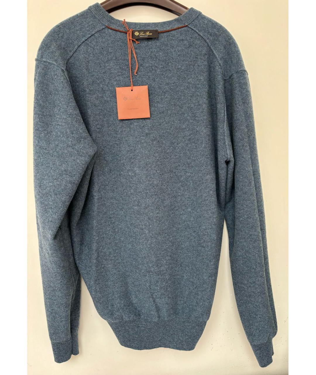 LORO PIANA Синий кашемировый джемпер / свитер, фото 3