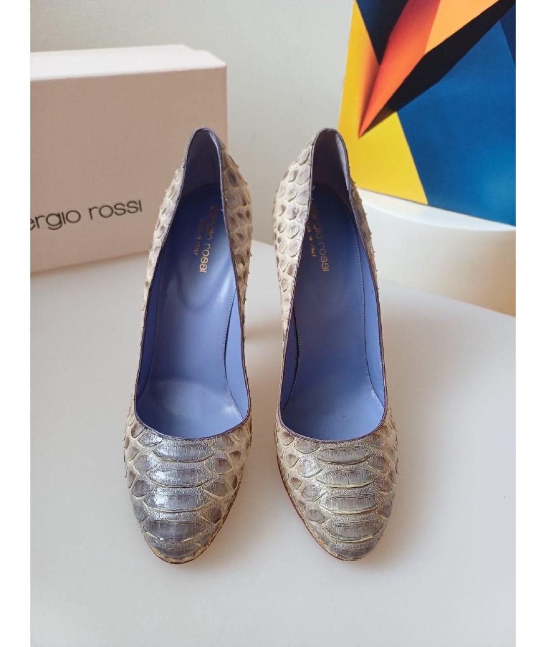 SERGIO ROSSI Мульти кожаные туфли, фото 7