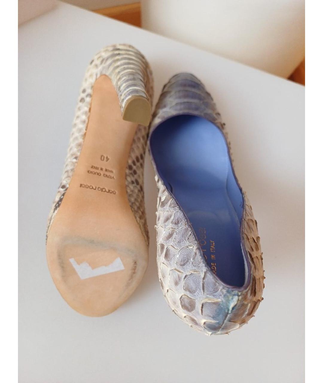 SERGIO ROSSI Мульти кожаные туфли, фото 9