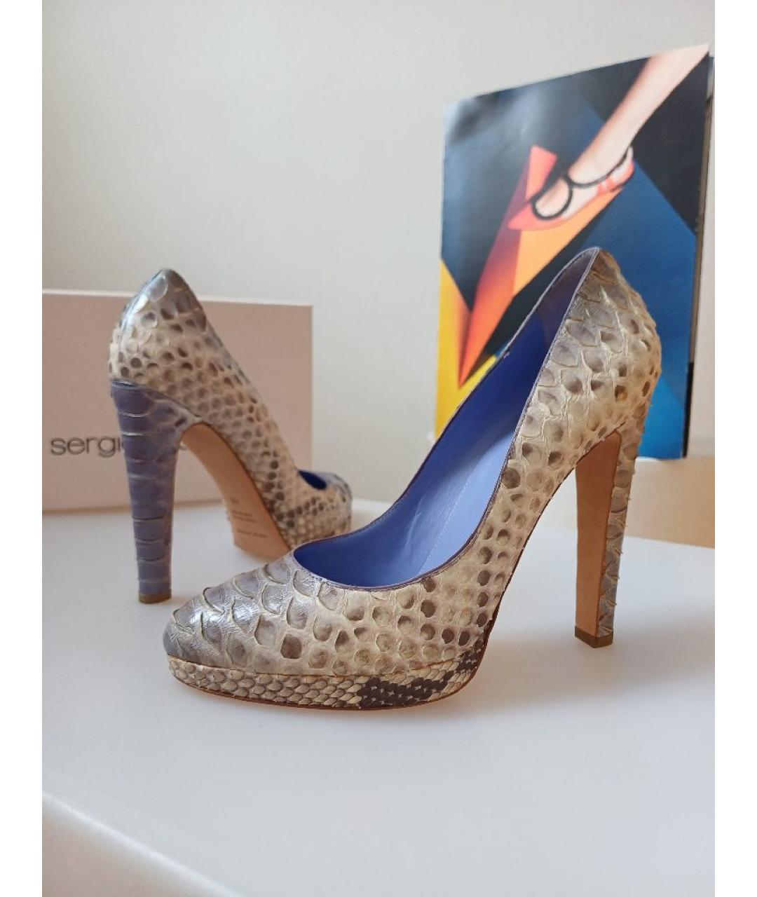 SERGIO ROSSI Мульти кожаные туфли, фото 4