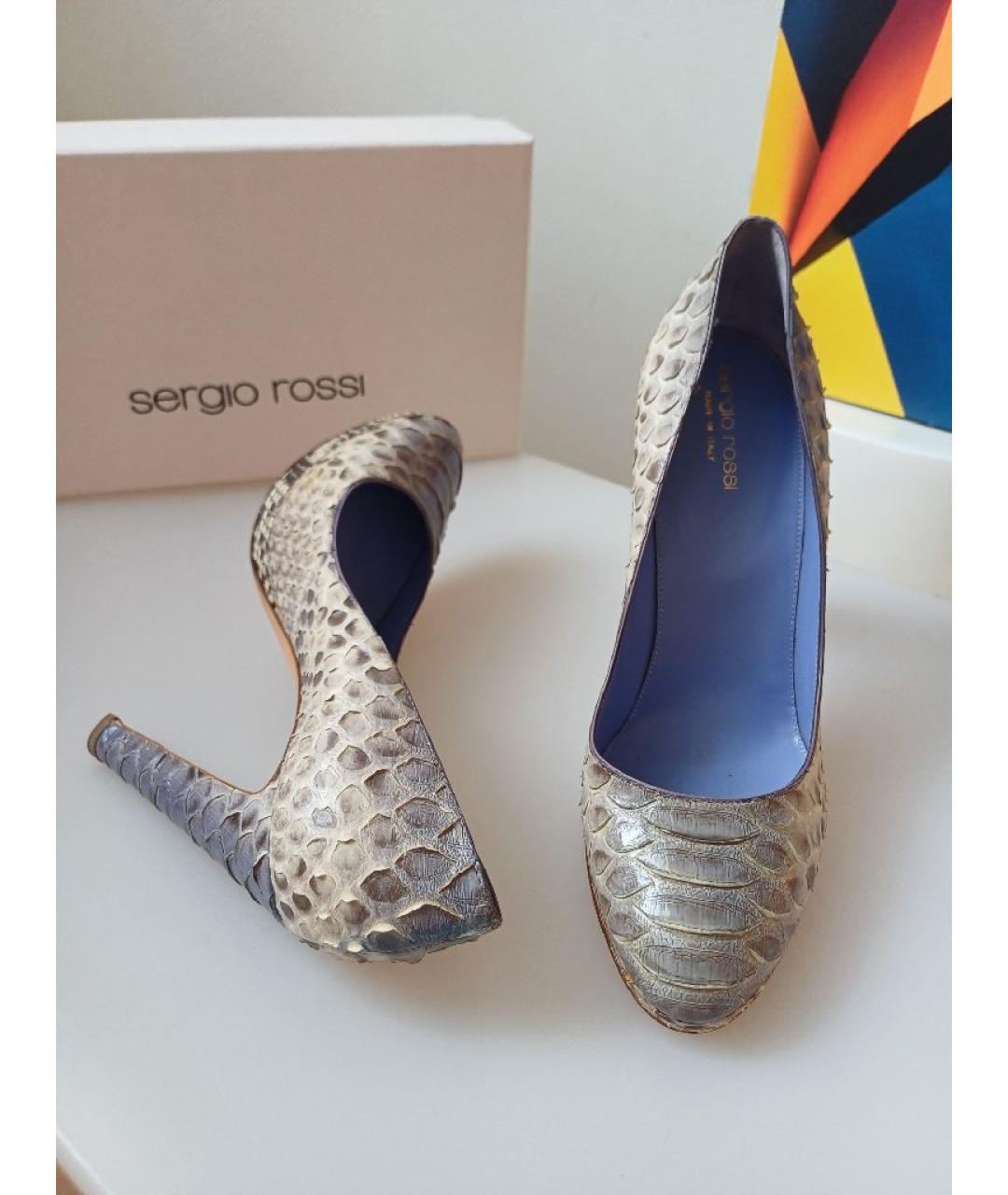 SERGIO ROSSI Мульти кожаные туфли, фото 3