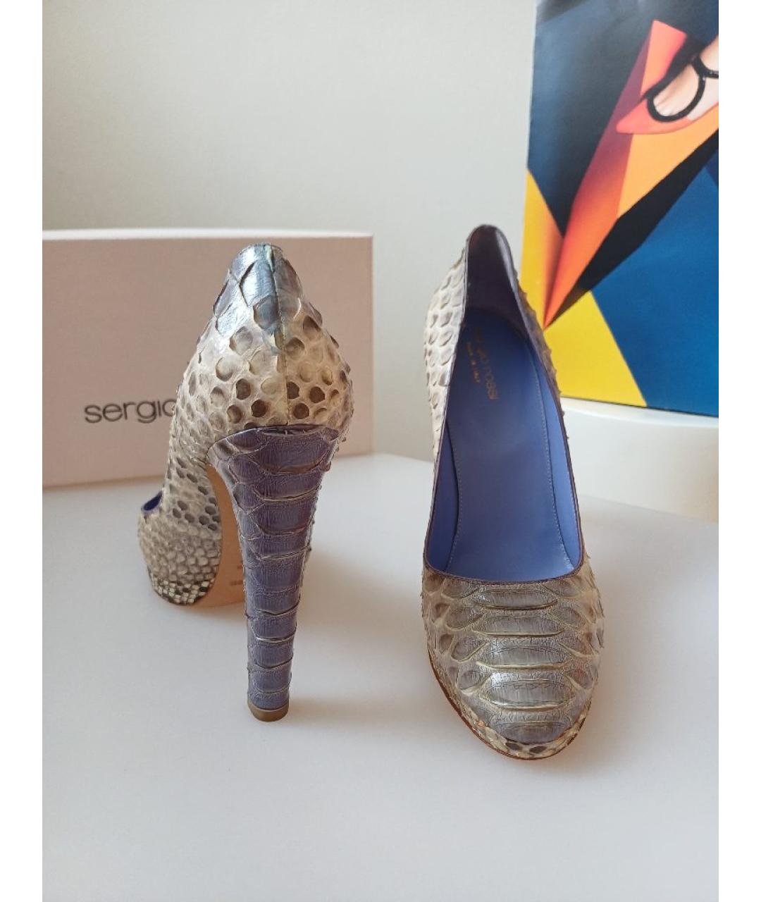 SERGIO ROSSI Мульти кожаные туфли, фото 6