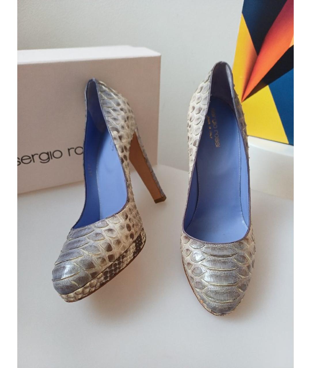 SERGIO ROSSI Мульти кожаные туфли, фото 5