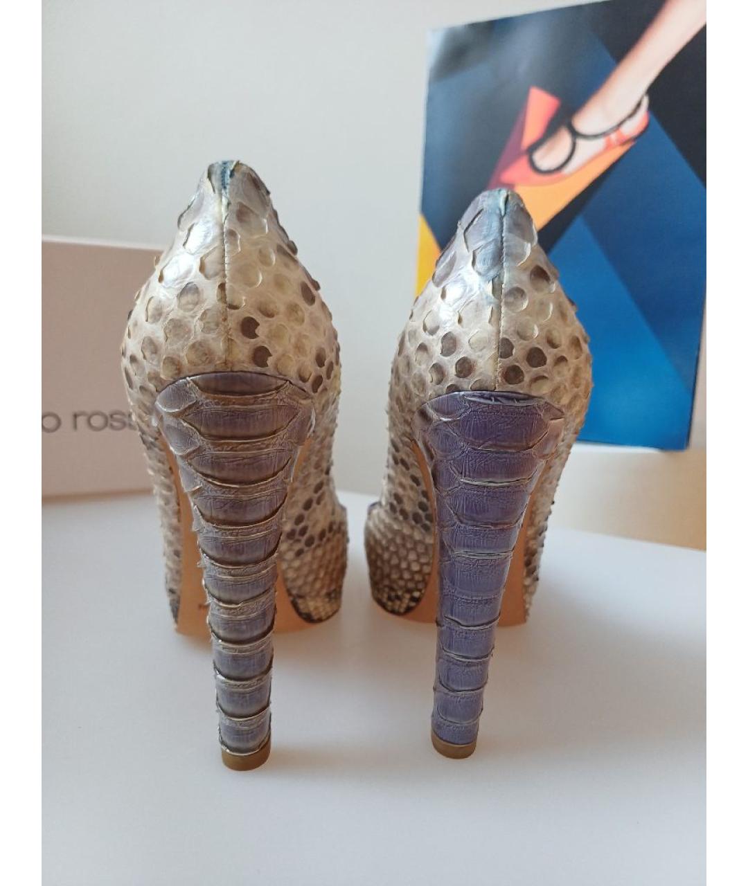 SERGIO ROSSI Мульти кожаные туфли, фото 8