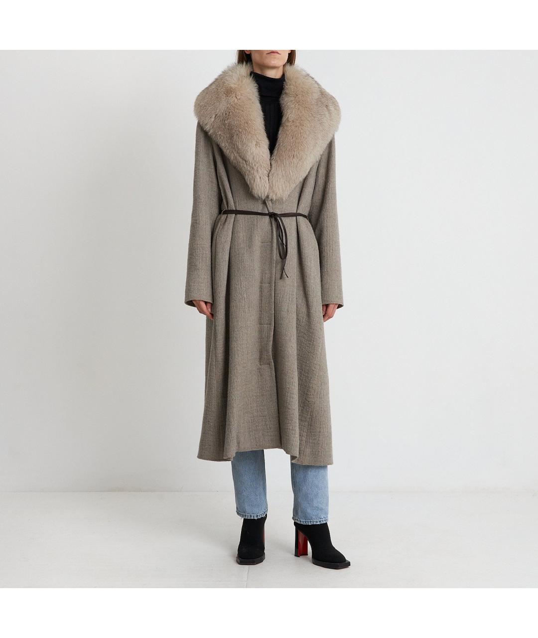 LANVIN Серое пальто, фото 6