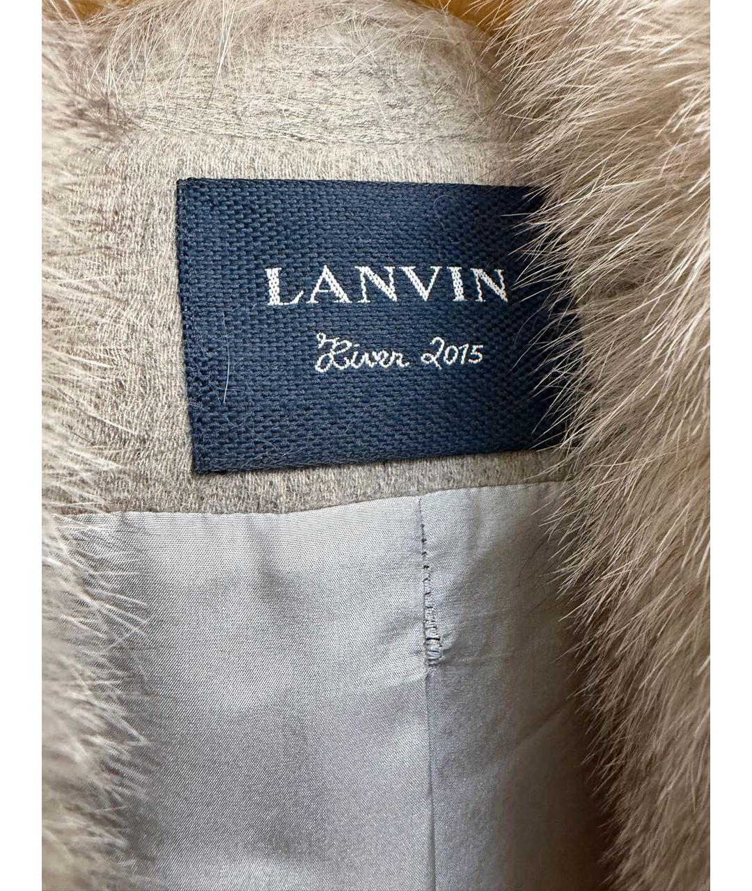 LANVIN Серое пальто, фото 3
