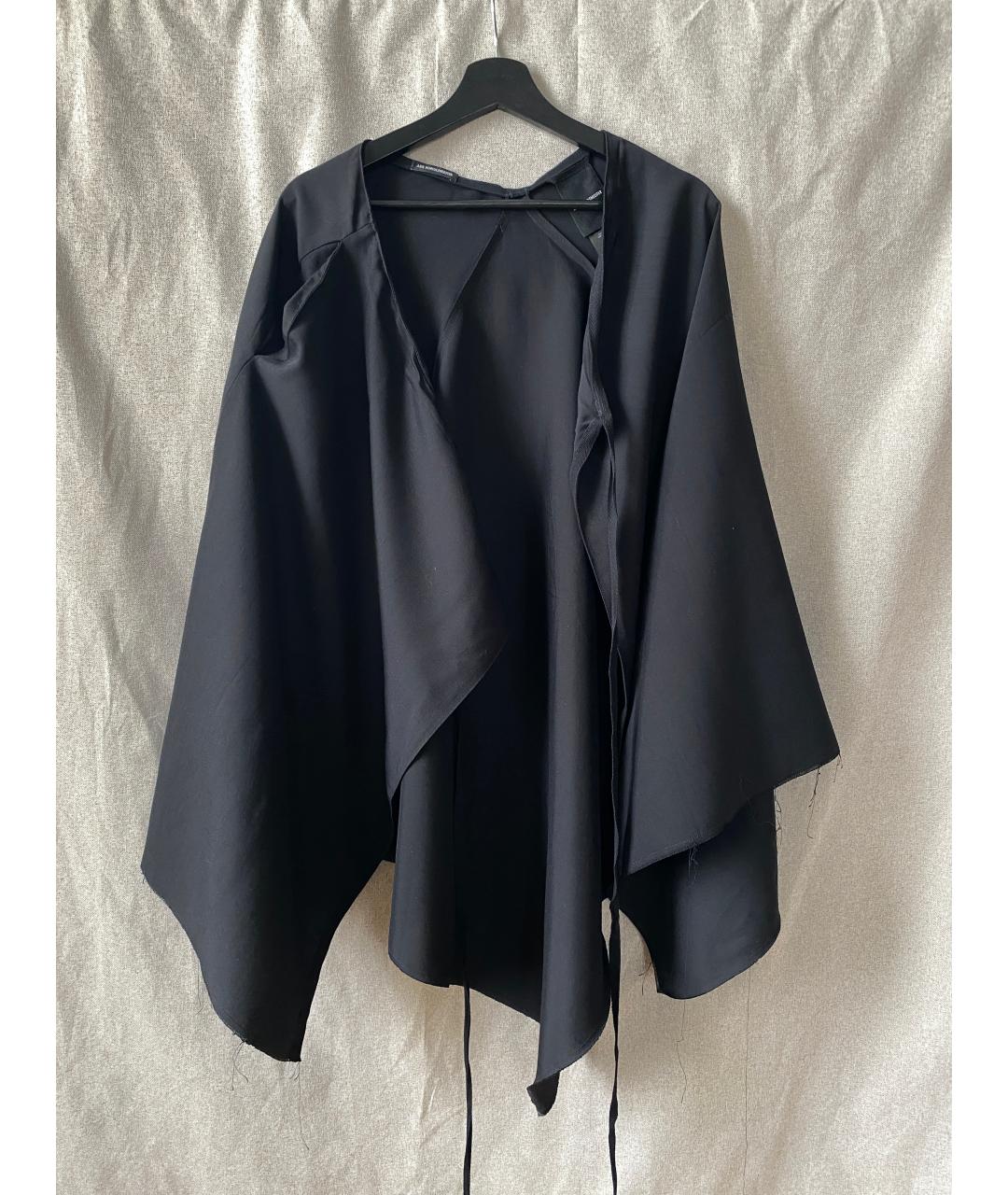 ANN DEMEULEMEESTER Черная шерстяная юбка миди, фото 7