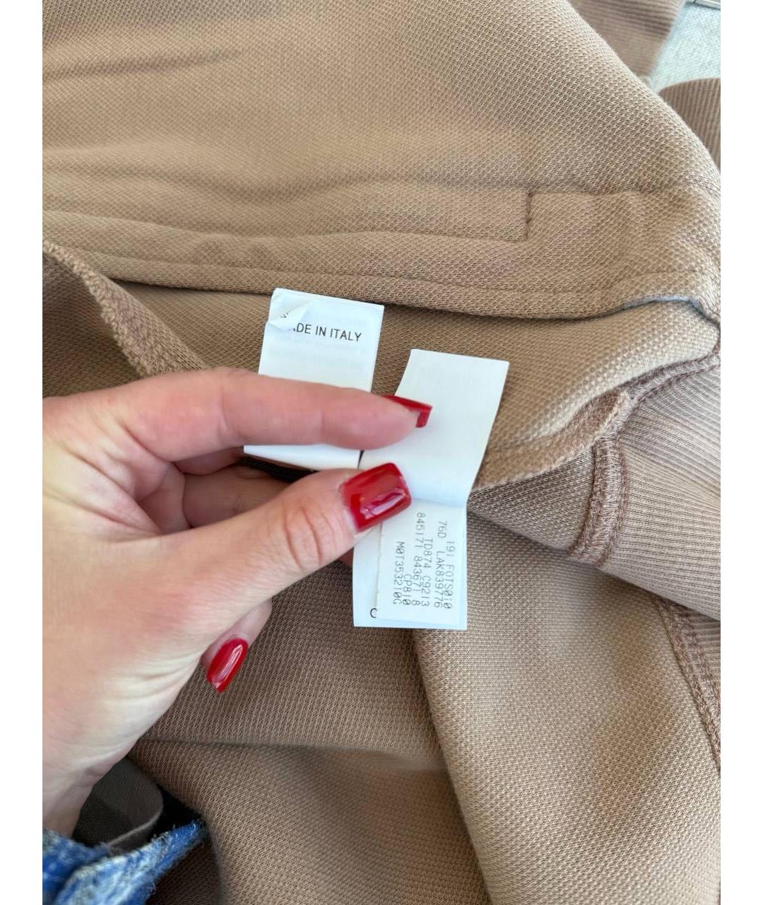 BRUNELLO CUCINELLI Бежевый хлопковый спортивный костюм, фото 4