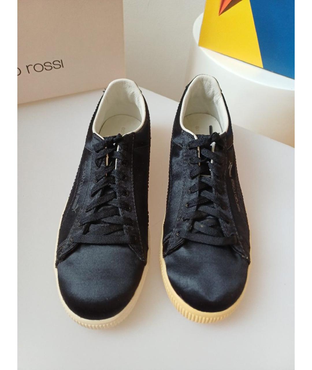 SERGIO ROSSI Черные текстильные кеды, фото 6