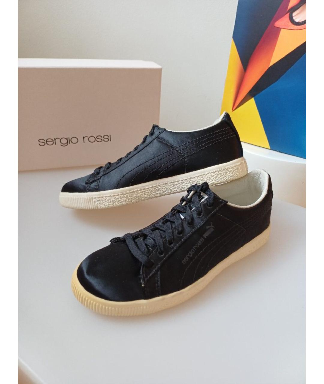 SERGIO ROSSI Черные текстильные кеды, фото 2