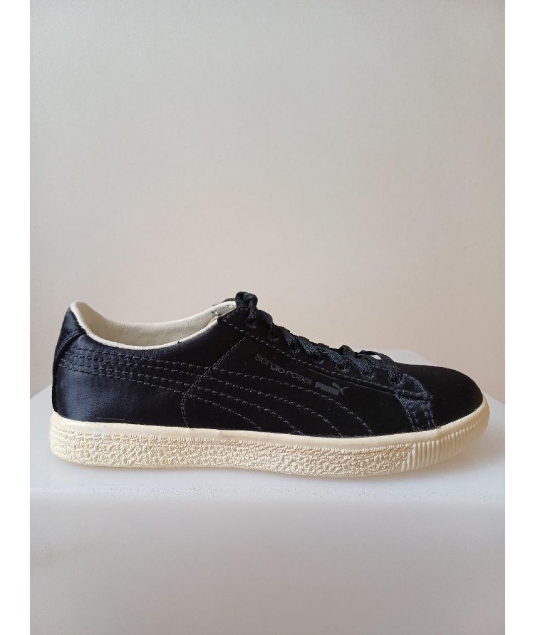 SERGIO ROSSI Черные текстильные кеды, фото 9