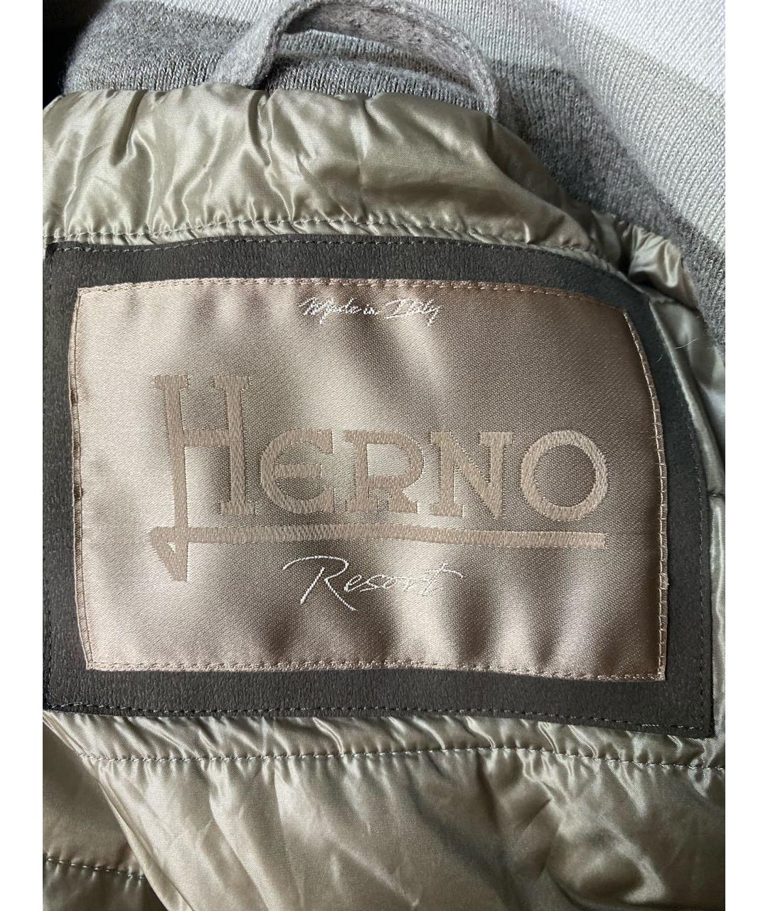 HERNO Серая кашемировая куртка, фото 3