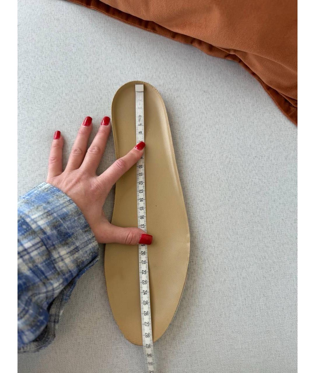 HERMES Коричневые кожаные низкие кроссовки / кеды, фото 6