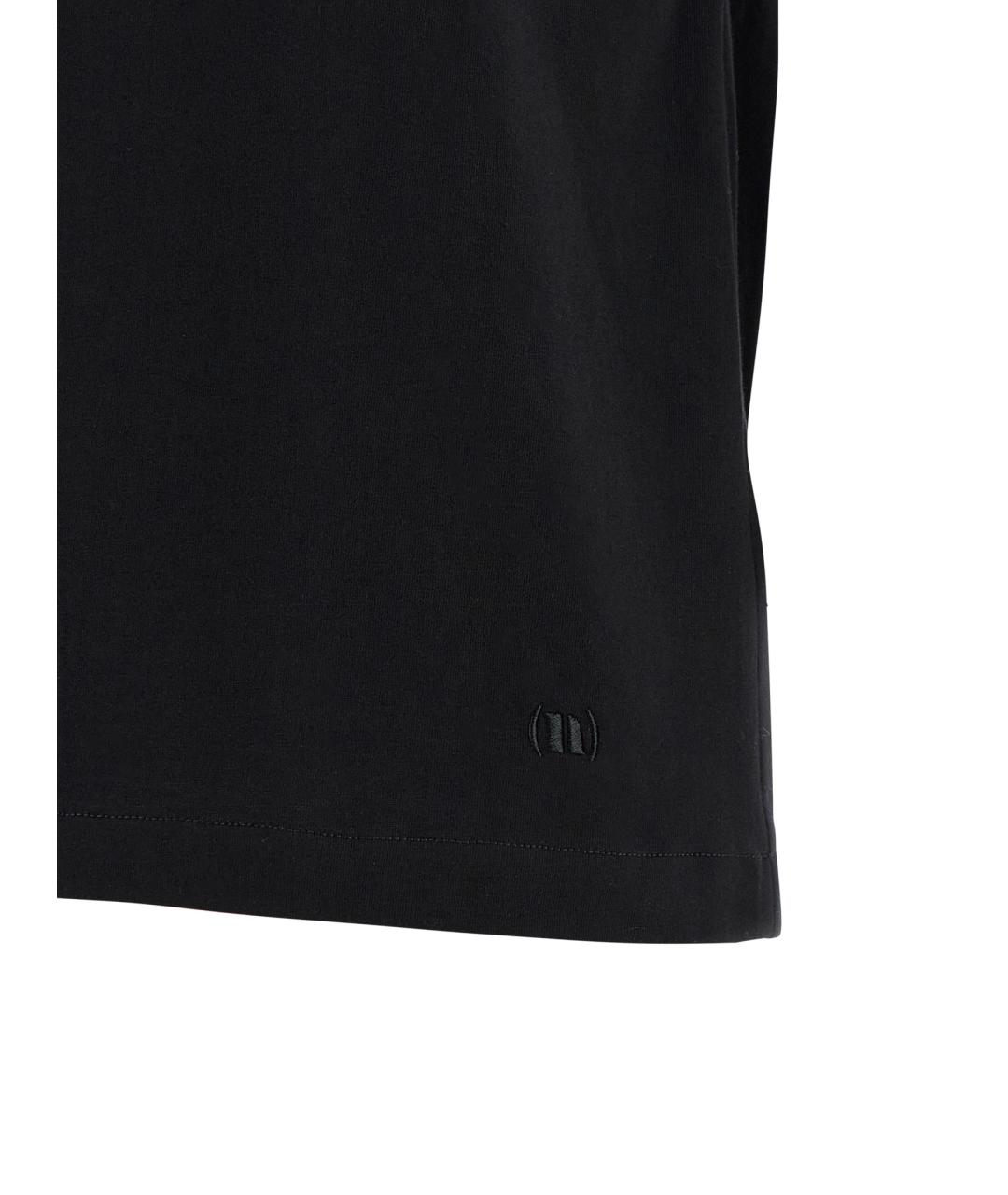 NUDE Черная хлопковая футболка, фото 4